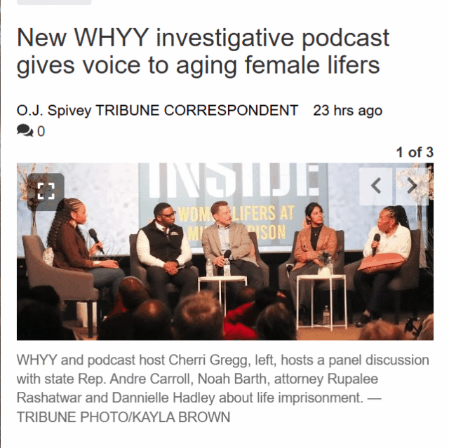 New WHYY investigative podcast gives voice to aging female lifers