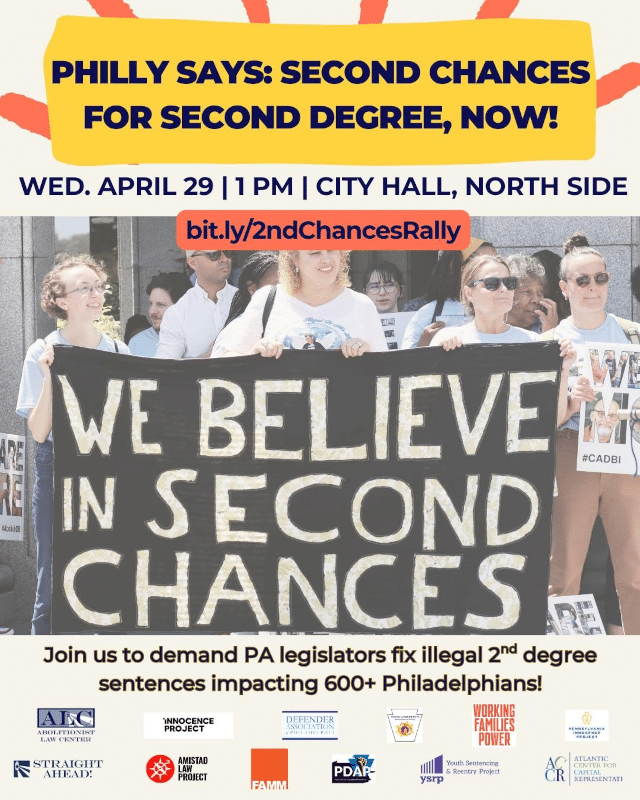 Apr. 29: Second Chances for Second Degree in Philly, Now!