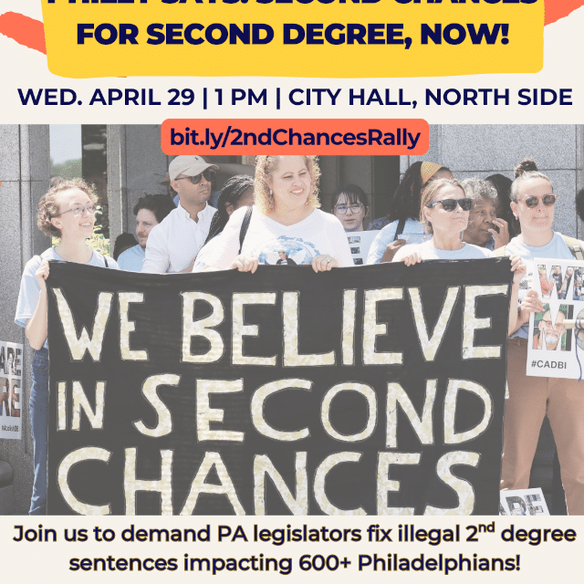Apr. 29: Second Chances for Second Degree in Philly, Now!