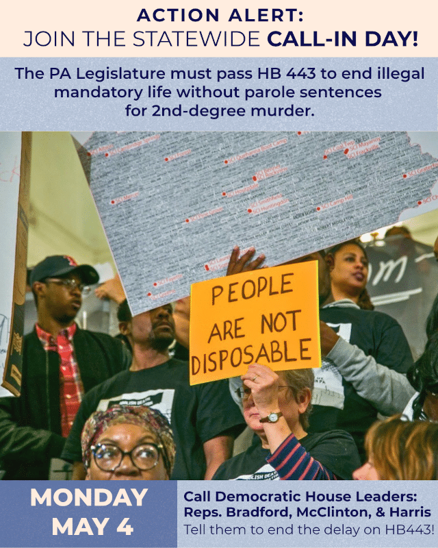 May 4: Call-in Day to Support Second Chances for Second-Degree