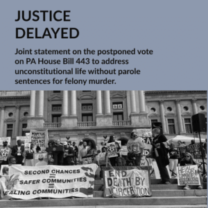 Justice Delayed: Joint Statement on the Postponed Vote on PA House Bill 443
