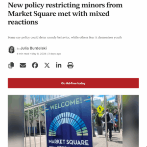New policy restricting minors from Market Square met with mixed reactions