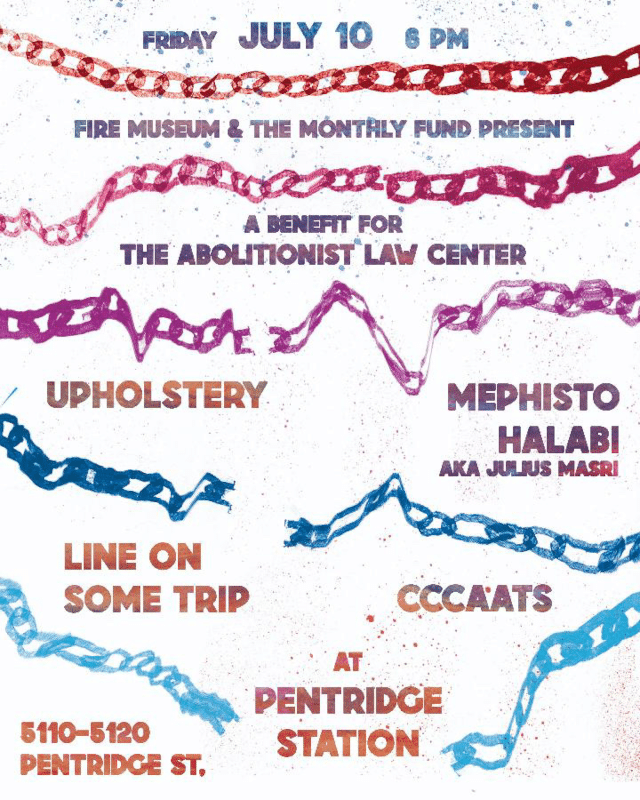 Jul. 10: Fire Museum & The Monthly Fund Benefit for the Abolitionist Law Center