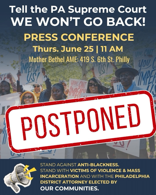 Jun. 25: Tell the PA Supreme Court We Won't Go Back – Press Conference