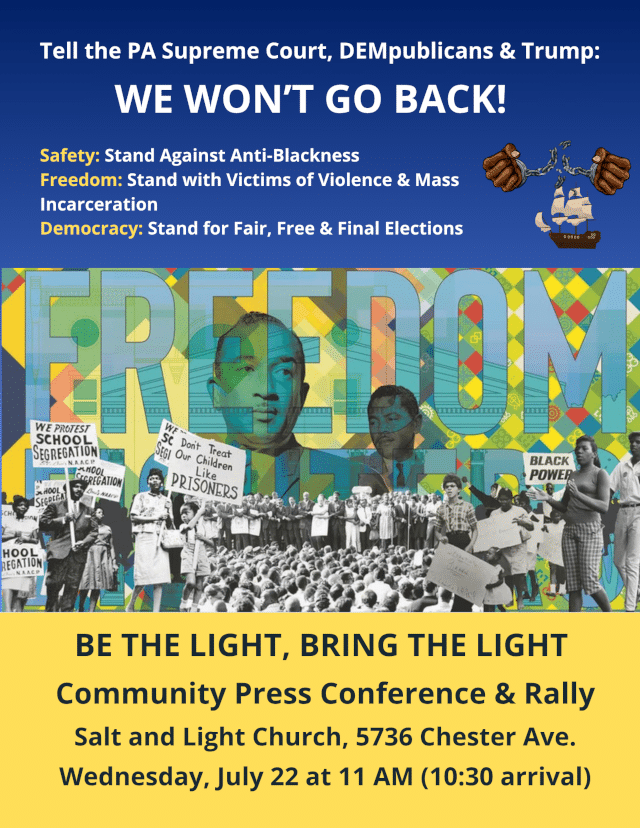 Jul. 22: Be the Light, Bring the Light – Community Press Conference and Rally
