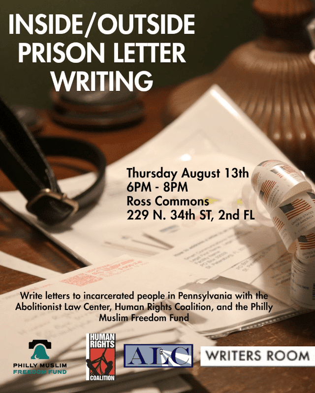 Aug. 13: Inside/Outside Letter-Writing Night