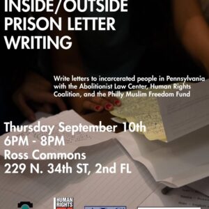 Sep. 10: Inside/Outside Letter-Writing Night
