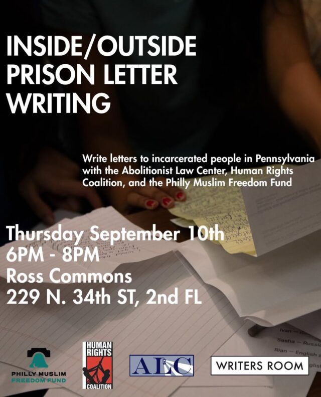 Sep. 10: Inside/Outside Letter-Writing Night