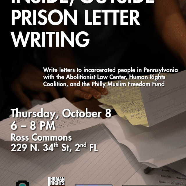 Oct. 8: Inside/Outside Letter-Writing Night